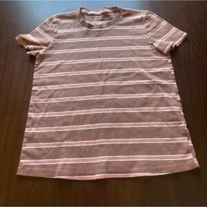 Striped pink and brown soft tshirt- American Eagle